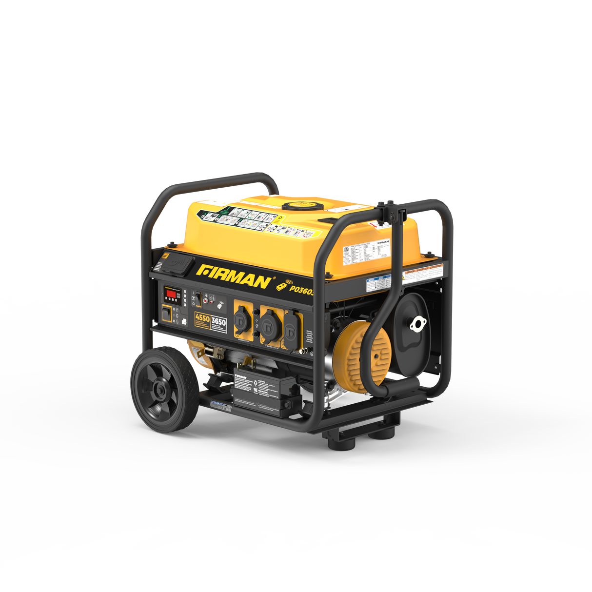 4550/3650 Watt Remote Start Gas Portable Generator cETL Certified With Wheel Kit
