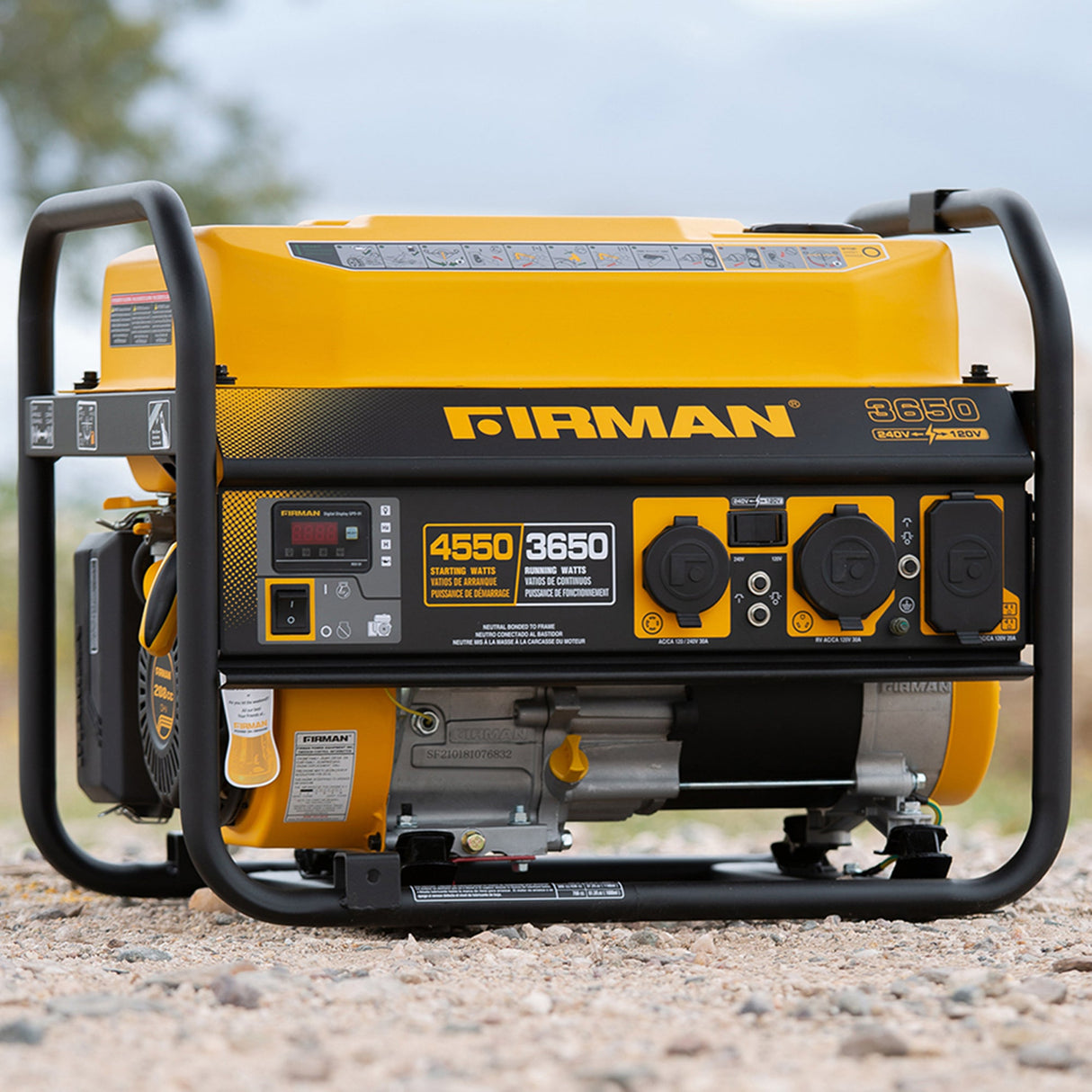 Gas Portable Generator 4550W Recoil Start 120/240V