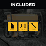 Gas Portable Generator 4550W Recoil Start 120/240V