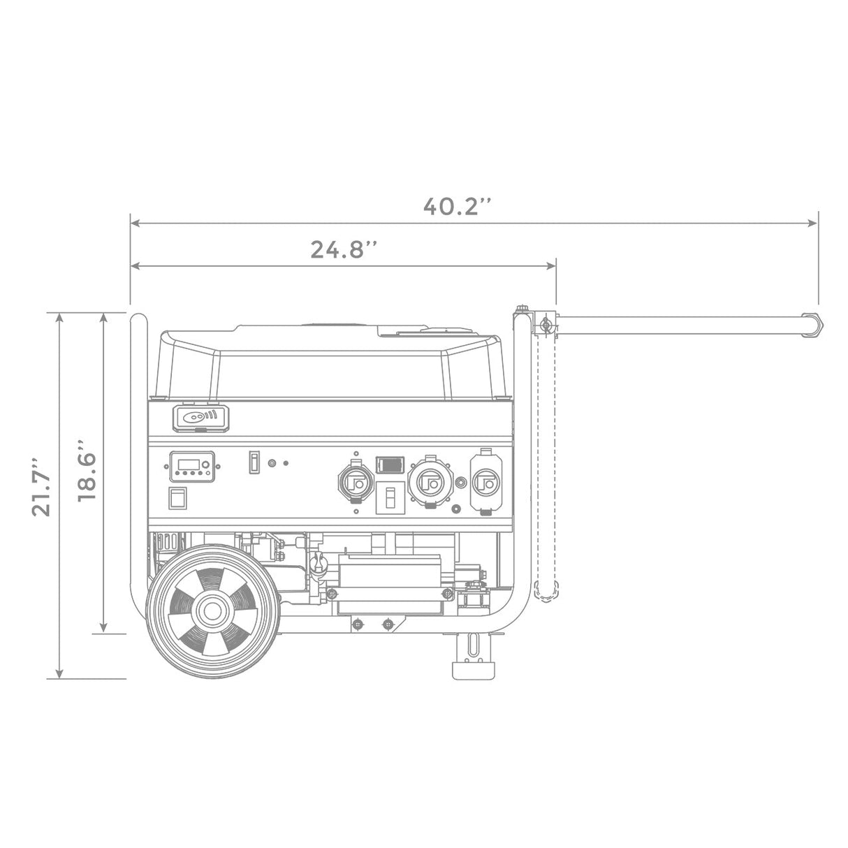 Gas Portable Generator 4550W Remote Start 120/240V