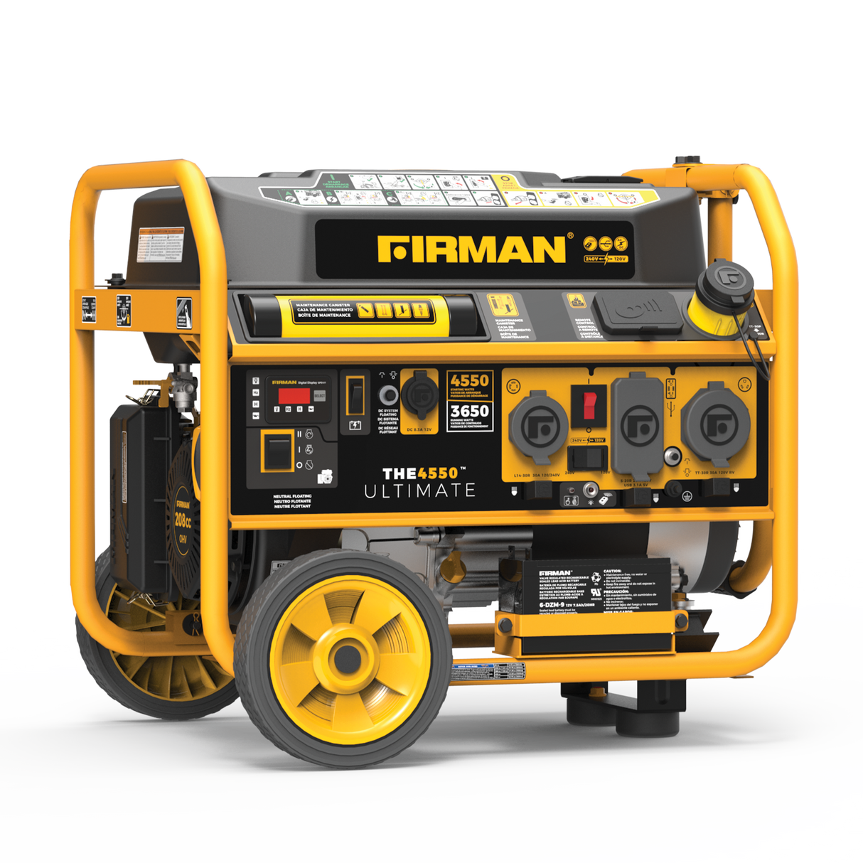 Gas Portable Generator 4550W Remote Start 120/240V
