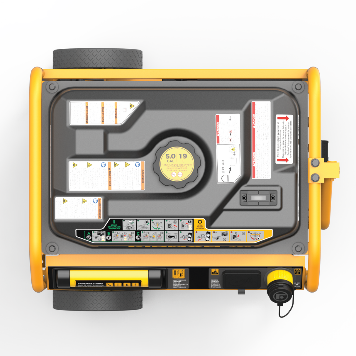 Gas Portable Generator 4550W Remote Start 120/240V