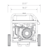 Gas Portable Generator 4550W Remote Start 120/240V