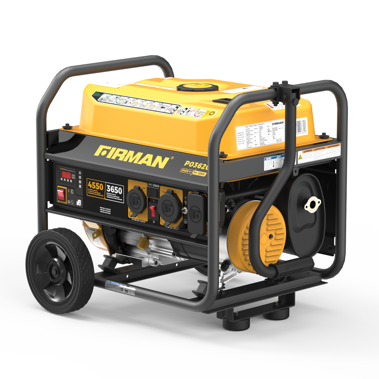 Gas Portable Generator 4550W Recoil Start 120/240V