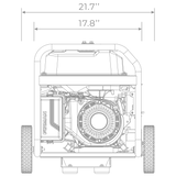 Gas Portable Generator 4550W Recoil Start 120/240V