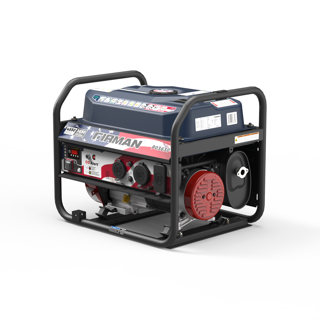 Gas Portable Generator 4550/3650W Recoil Start Stars & Stripes