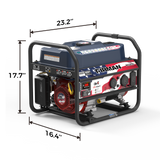Gas Portable Generator 4550/3650W Recoil Start Stars & Stripes