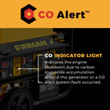 Gas Portable Generator 4550/3650W Remote Start 120/240V CO Alert