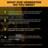 Gas Portable Generator 4550/3650W Remote Start 120/240V CO Alert