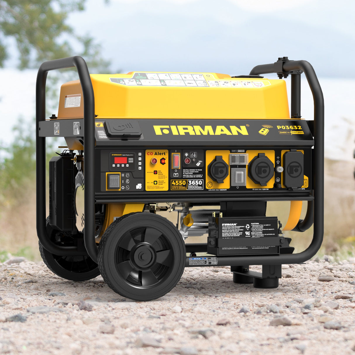 Gas Portable Generator 4550/3650W Remote Start 120/240V CO Alert