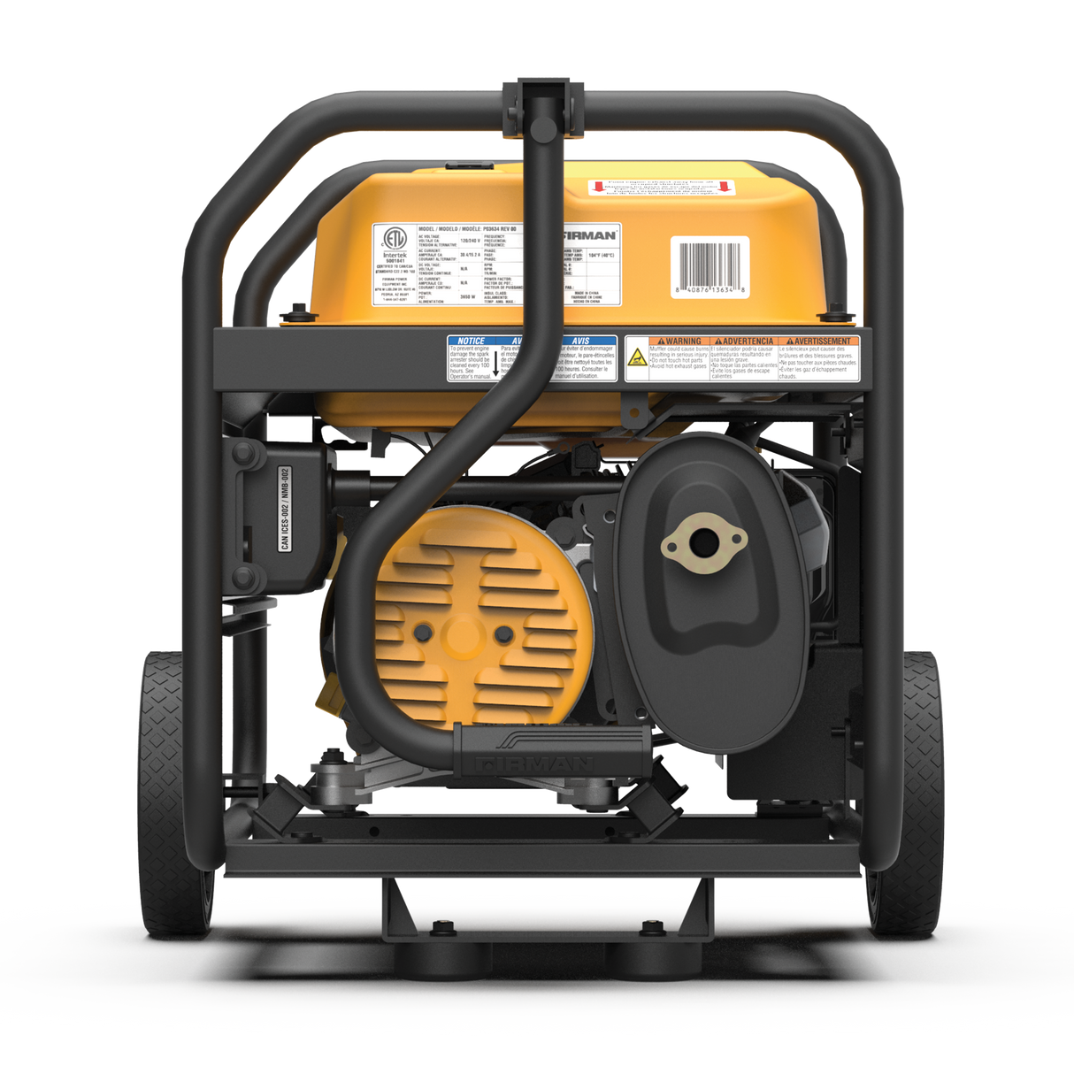 Gas Portable Generator 4550W Recoil Start 120/240V with CO ALERT