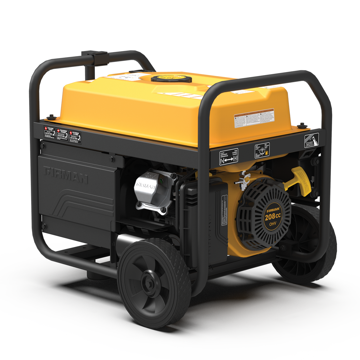 Gas Portable Generator 4550W Recoil Start 120/240V with CO ALERT