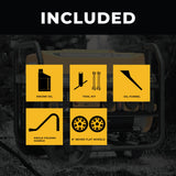 Gas Portable Generator 4550W Recoil Start 120/240V with CO ALERT