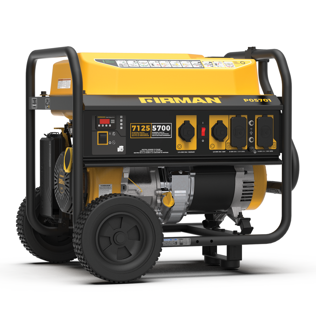 Gas Portable Generator 7125W Recoil Start 120/240V