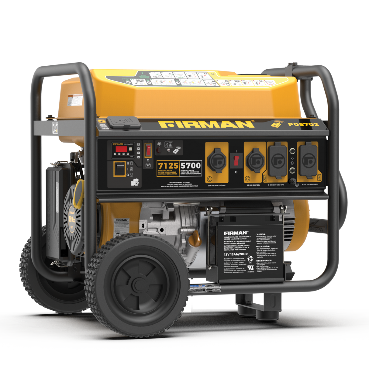 Gas Portable Generator 7125W Remote Start 120/240V