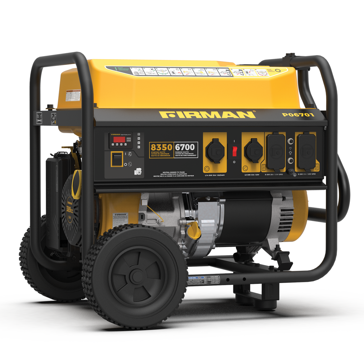 Gas Portable Generator 8350W Recoil Start 120/240V