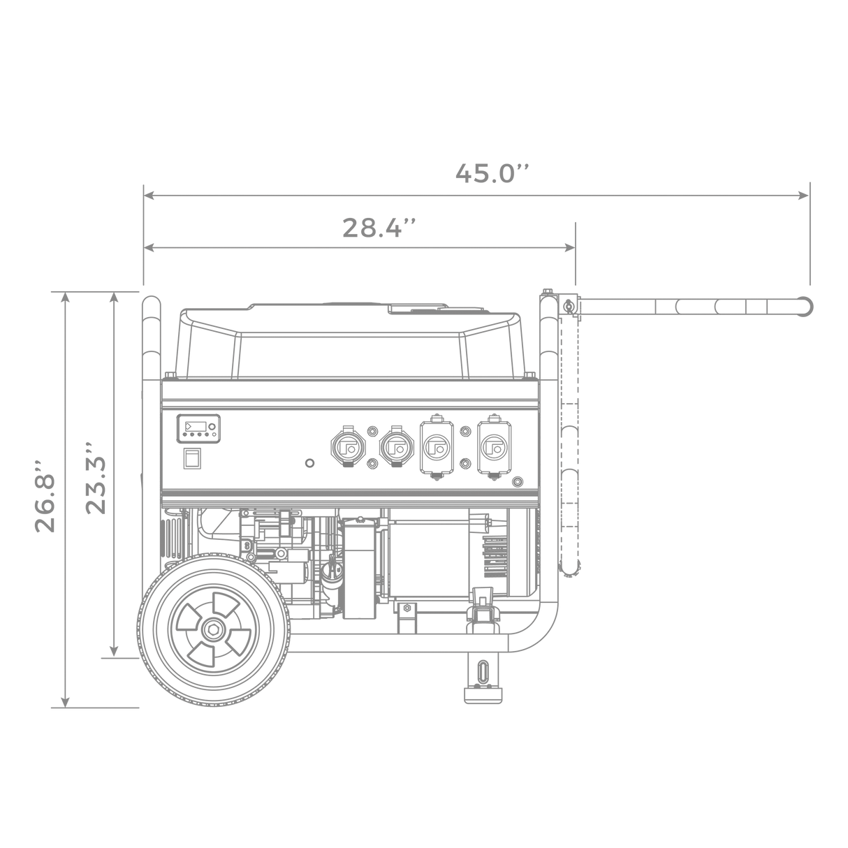Gas Portable Generator 8375W Recoil Start 120/240V With CO Alert