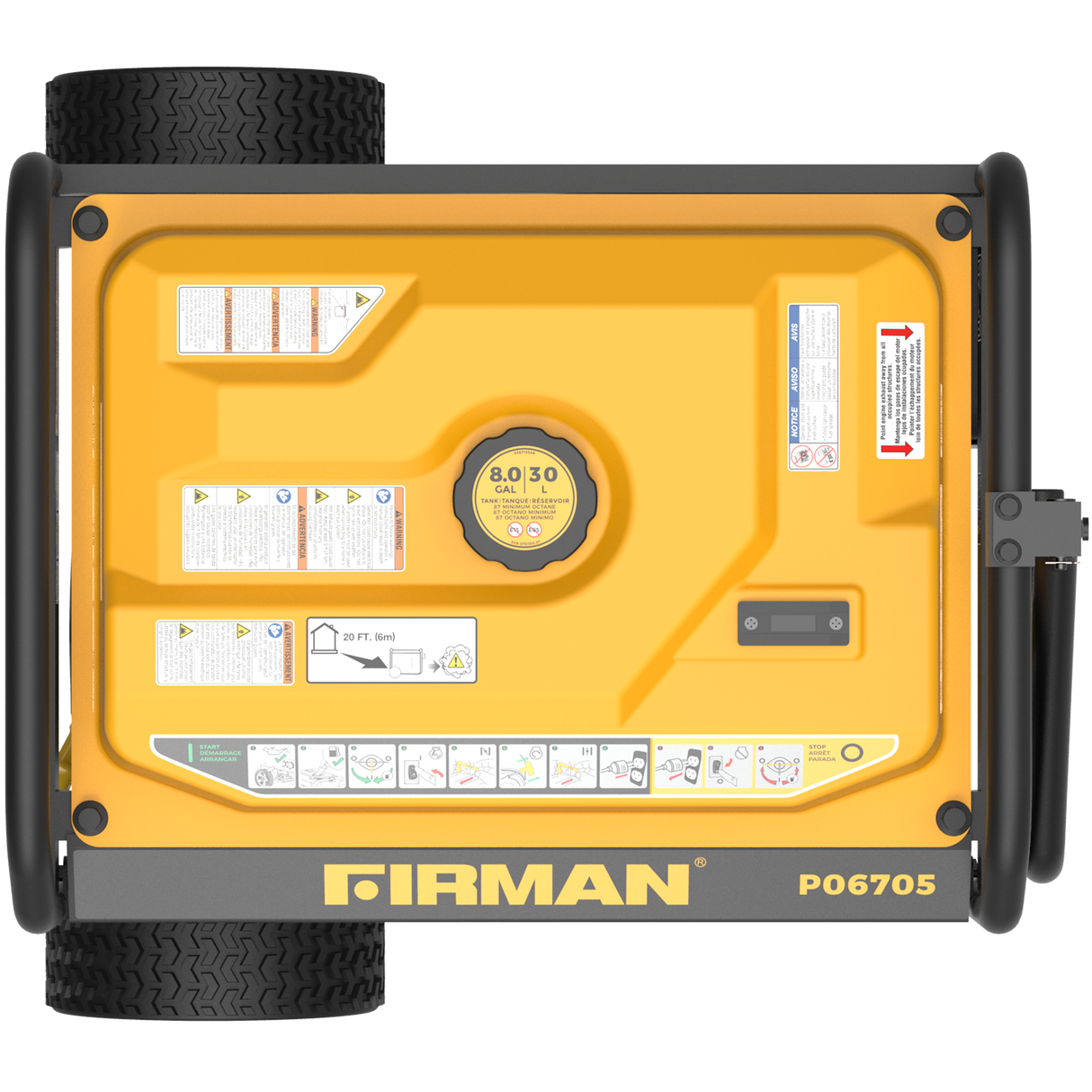 Gas Portable Generator 8375W Recoil Start 120/240V With CO Alert