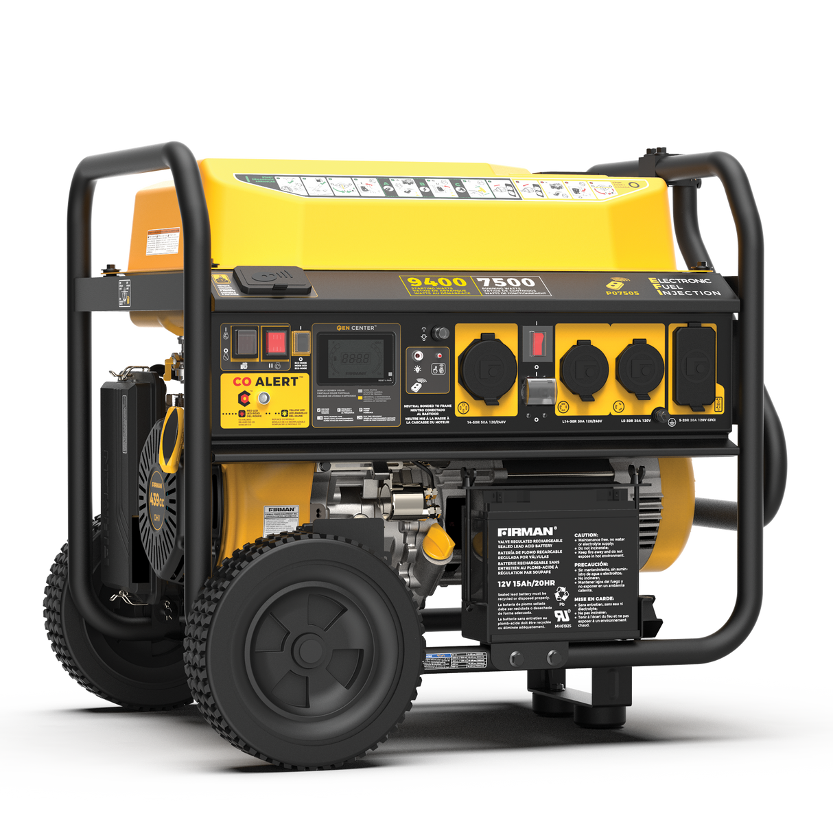 GAS PORTABLE GENERATOR 9,400W REMOTE START 120/240V WITH CO ALERT