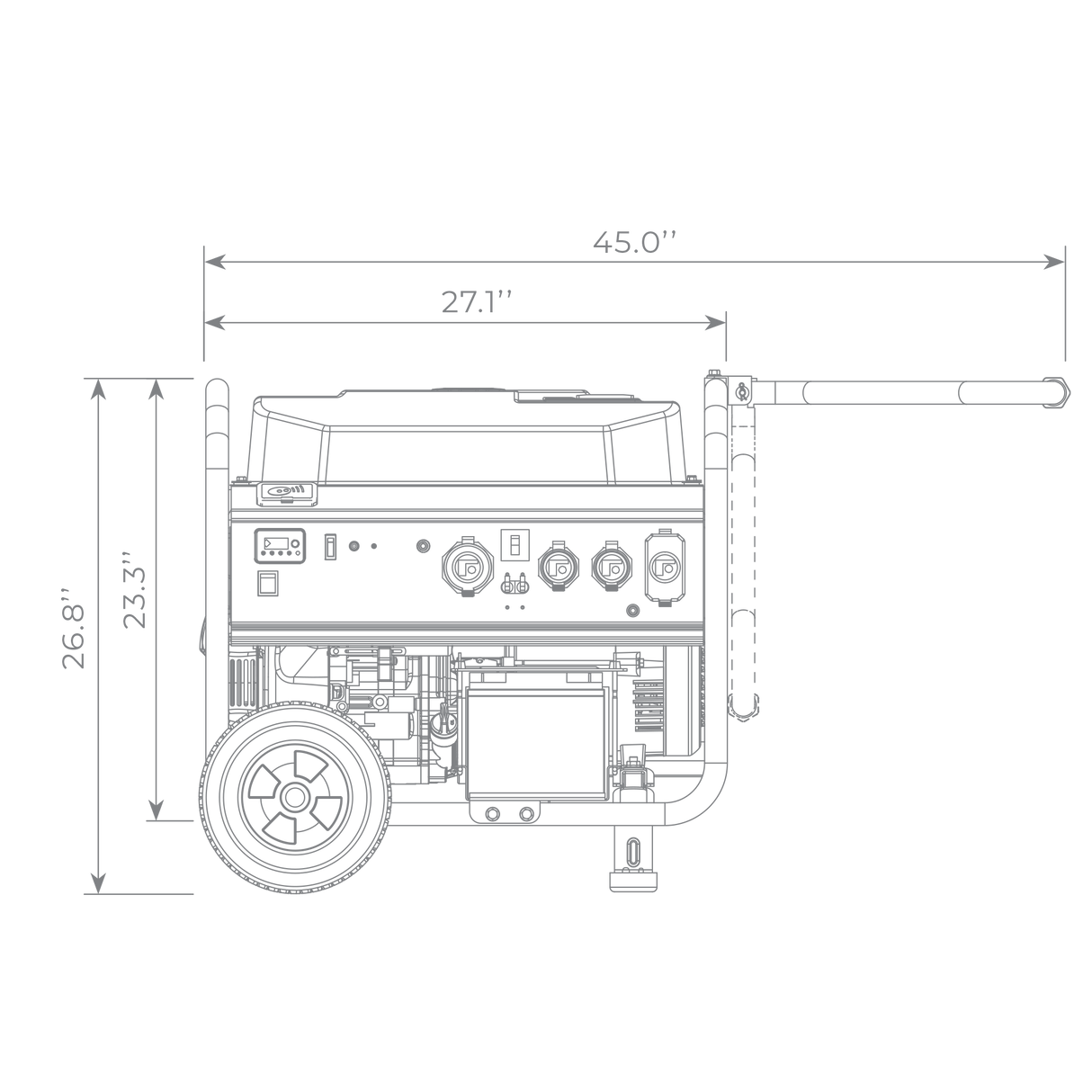 Dual Fuel 5700W Portable Generator Recoil Start 120/240V