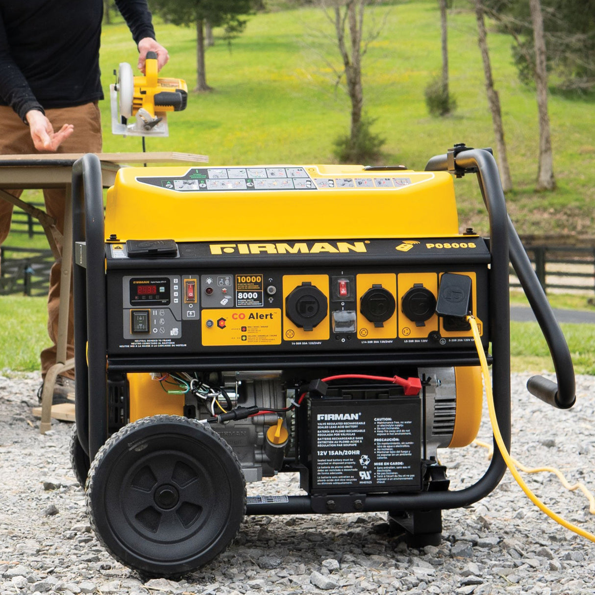 Gas Portable Generator 10000W Remote Start 120/240V with CO Alert