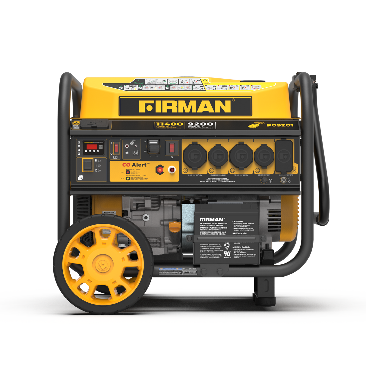 Gas Portable Generator 11400W Remote Start 120/240V with CO alert