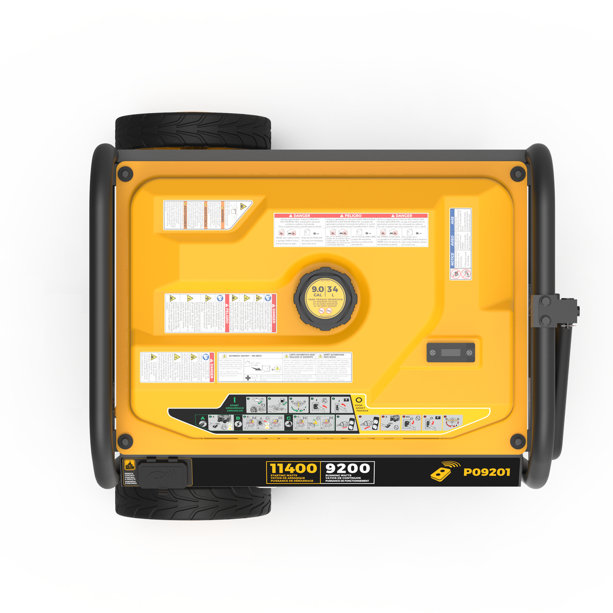 Gas Portable Generator 11400W Remote Start 120/240V with CO alert