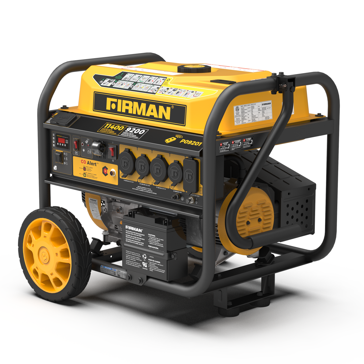 Gas Portable Generator 11400W Remote Start 120/240V with CO alert