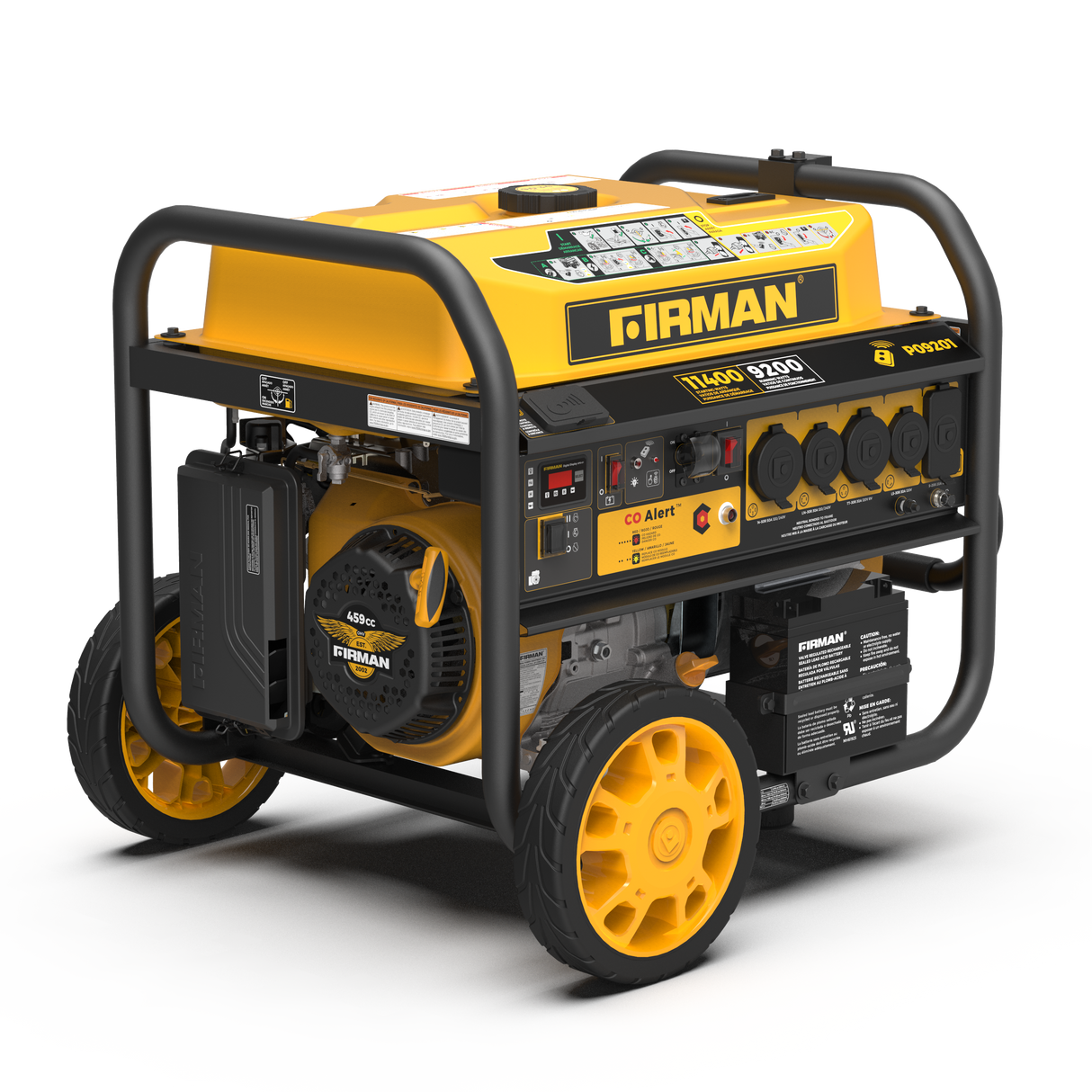 Gas Portable Generator 11400W Remote Start 120/240V with CO alert