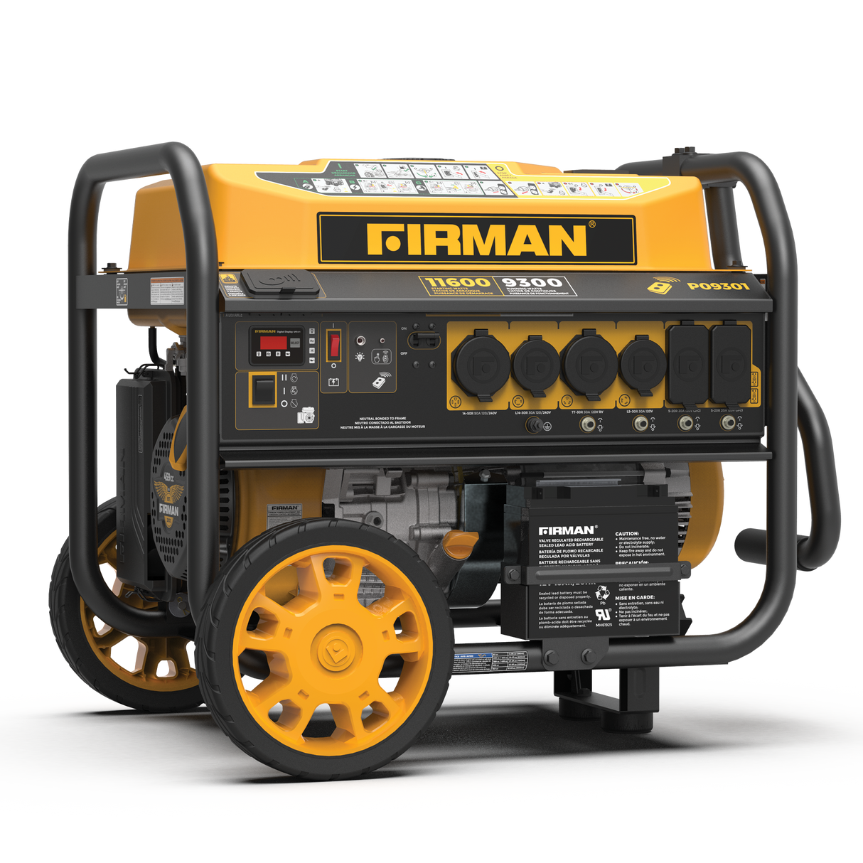 Gas Portable Generator 11600W Remote Start 120/240V