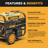 GAS PORTABLE GENERATOR 11600W REMOTE START 120/240V WITH CO ALERT