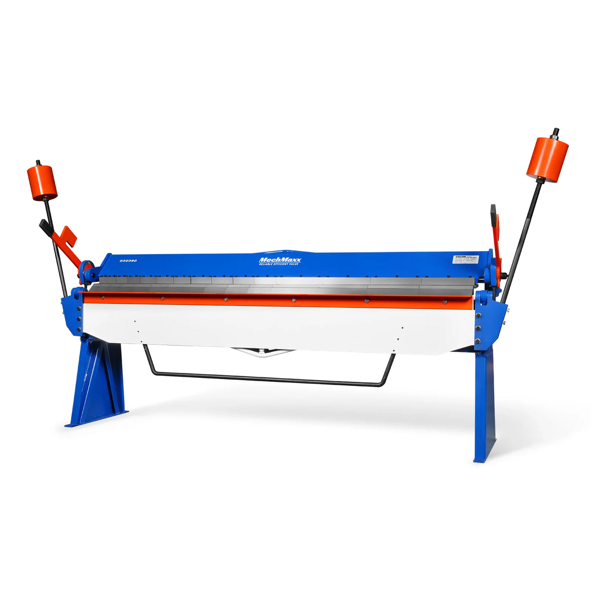MechMaxx 100-inch Manual Sheet Metal Brake - 12 Gauge Bending Capacity, Adjustable Fingers, 8 Ft. Heavy-Duty Steel Construction, Precision Bending for Box and Pan PB10012