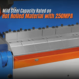 MechMaxx 100-inch Manual Sheet Metal Brake - 12 Gauge Bending Capacity, Adjustable Fingers, 8 Ft. Heavy-Duty Steel Construction, Precision Bending for Box and Pan PB10012