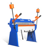 MechMaxx 48” Manual Pan and Box Brake - Heavy Duty, Durable Construction, 12 Gauge Mild Steel, 135° Bending Angle, Individual Bending Fingers" PB4812