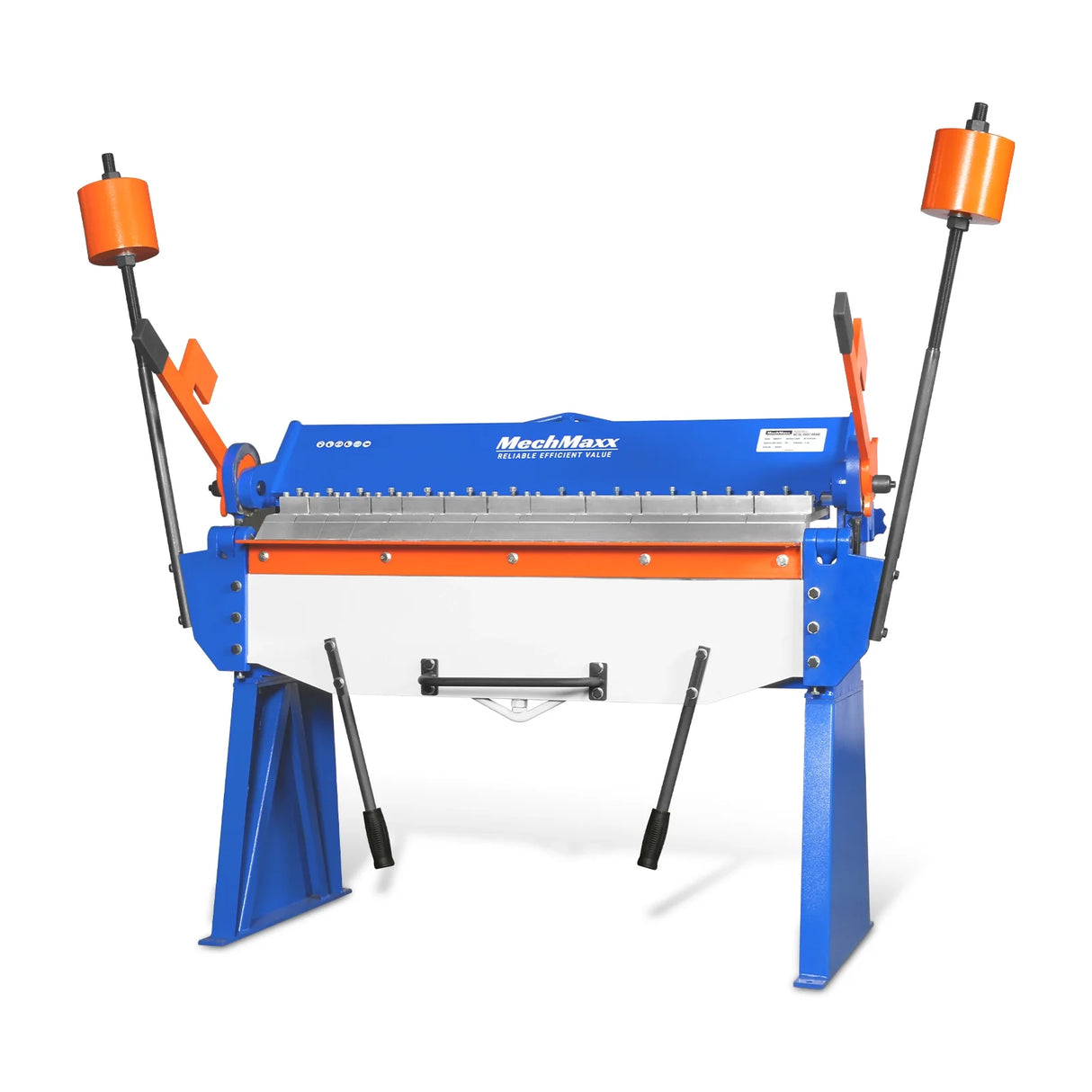 MechMaxx 48” Manual Pan and Box Brake - Heavy Duty, Durable Construction, 12 Gauge Mild Steel, 135° Bending Angle, Individual Bending Fingers" PB4812