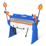 MechMaxx 48” Manual Pan and Box Brake - Heavy Duty, Durable Construction, 12 Gauge Mild Steel, 135° Bending Angle, Individual Bending Fingers" PB4812