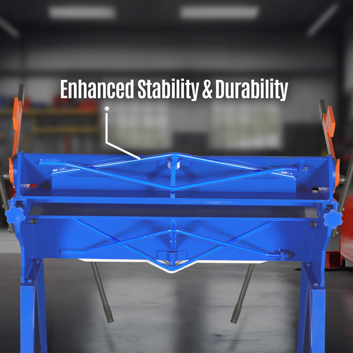 MechMaxx 48” Manual Pan and Box Brake - Heavy Duty, Durable Construction, 12 Gauge Mild Steel, 135° Bending Angle, Individual Bending Fingers" PB4812