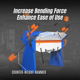 MechMaxx 48” Manual Pan and Box Brake - Heavy Duty, Durable Construction, 12 Gauge Mild Steel, 135° Bending Angle, Individual Bending Fingers" PB4812