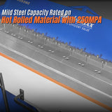 MechMaxx 48” Manual Pan and Box Brake - Heavy Duty, Durable Construction, 12 Gauge Mild Steel, 135° Bending Angle, Individual Bending Fingers" PB4812