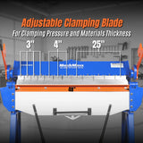 MechMaxx 48” Manual Pan and Box Brake - Heavy Duty, Durable Construction, 12 Gauge Mild Steel, 135° Bending Angle, Individual Bending Fingers" PB4812