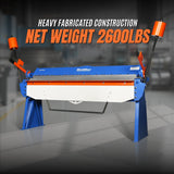 MechMaxx 80-inch Manual Sheet Metal Brake - 12 Gauge Bending Capacity, Adjustable Fingers, 6 Ft. Heavy-Duty Steel Construction for Precision Bending PB8012