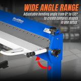 MechMaxx 50-Inch Foot Clamp Pan and Box Brake, Light Duty Sheet Metal Folding Machine, 0–135° Bending Angle, 1.9" Clamping Lift, 2" Box Depth PBA5014