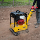 Honda GX270 Reversible Plate Compactor with Wheel Kit and Extension Plates, 6750 lb Centrifugal Force, PC180H