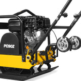 5.8 HP Vibratory Plate Compactor with Wheel Kit, 3600 lb Centrifugal Force for Soil, Gravel, Asphalt and Paver Base, PC90Z