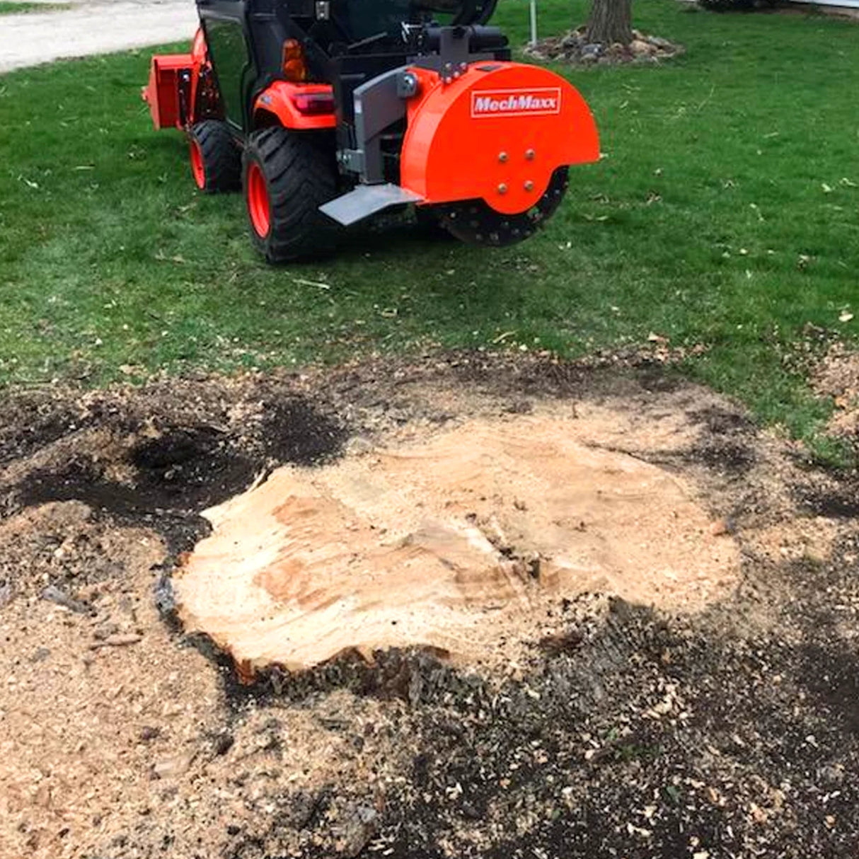 MechMaxx 3-Point PTO Stump Grinder & Wood Chipper Bundle – Orange