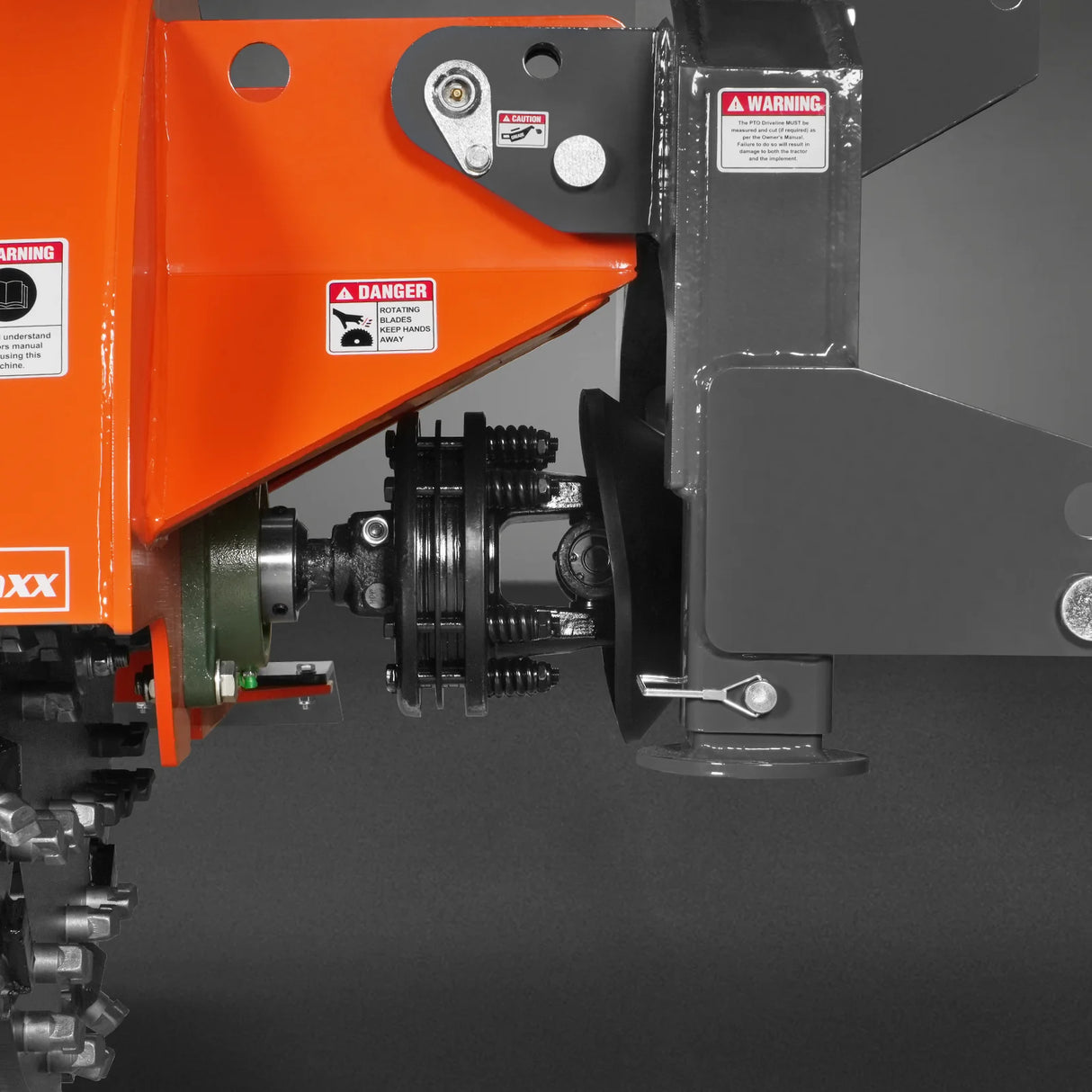 MechMaxx 3-Point PTO Stump Grinder with 44 Carbide Teeth (PTO Shaft Included with Slip Clutch), for 35-80HP Tractor, SG28 – Orange