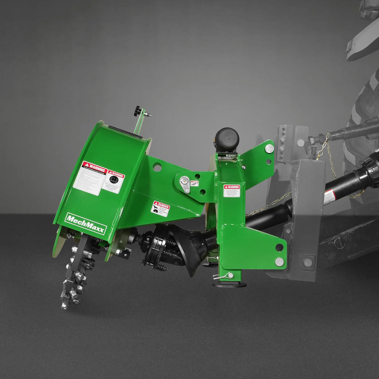 MechMaxx 3-Point PTO Stump Grinder with 44 Carbide Teeth (PTO Shaft Included with Slip Clutch), for 35-80HP Tractor, SG28 – Green