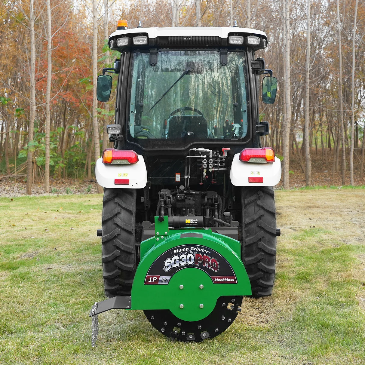 MechMaxx 3-Point PTO Stump Grinder, 30 in Flywheel, 40-100HP, with 44 Carbide Teeth (PTO Shaft Included with Slip Clutch), SG30PRO – Green
