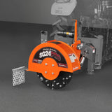 MechMaxx 3-Point PTO Stump Grinder with 34 Carbide Teeth (PTO Shaft Included with Slip Clutch), for 15-45HP Tractor, SG24PRO – Orange