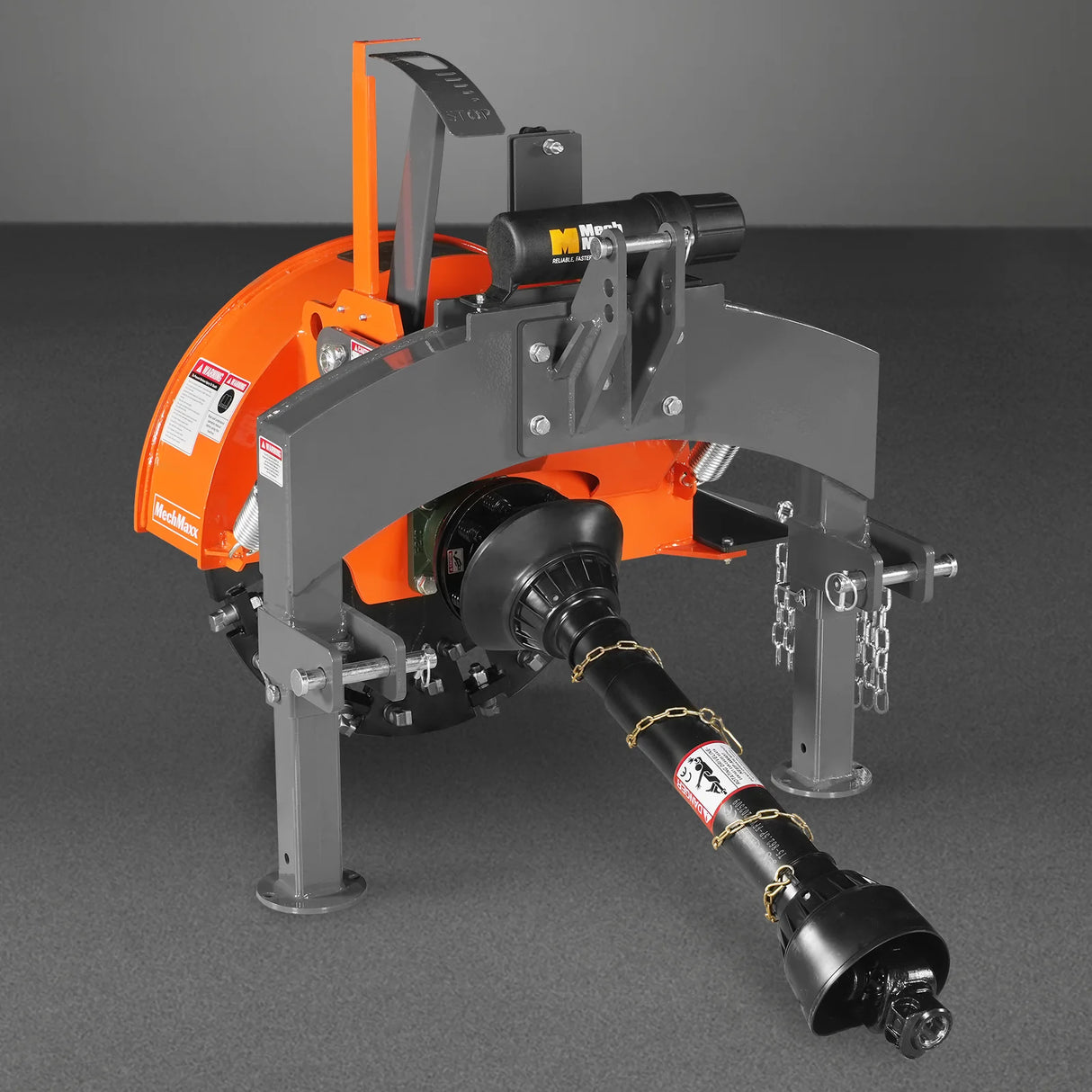 MechMaxx 3-Point PTO Stump Grinder with 34 Carbide Teeth (PTO Shaft Included with Slip Clutch), for 15-45HP Tractor, SG24PRO – Orange
